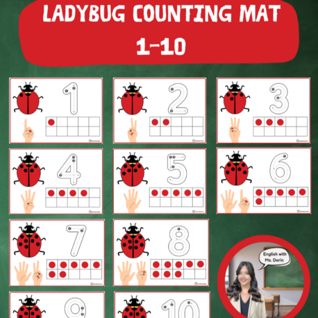Ladybug Counting Mats 1-10 (PDF)