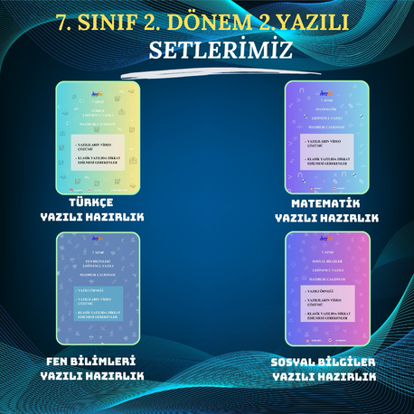 7. SINIF 2. DÖNEM 2. YAZILI TÜM DERSLER YAZILI SETİ