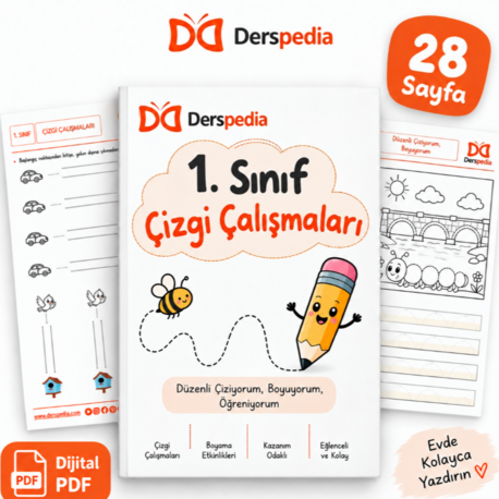 1. Sınıf Çizgi Çalışmaları – 28 Sayfa PDF