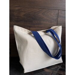 Gabardin 45x33x6cm %100Pamuk Mavi Renk Saplı Çanta