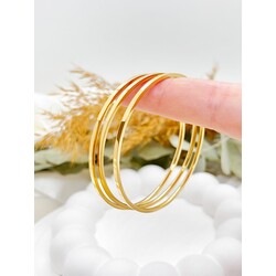 Ajda Bilezik Gold Çelik Kadın Bileklik 62 Mm