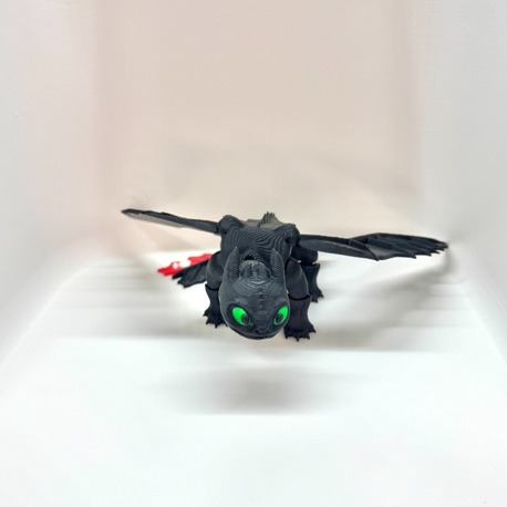 Özel Üretim Hareketli Dişsiz (Toothless) 3D Baskı Koleksiyon Figürü / Oyuncak