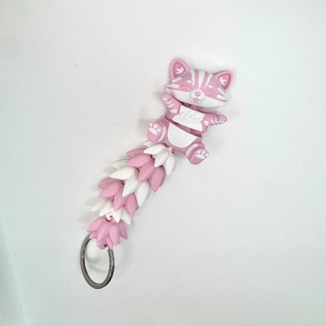 Özel Üretim Hareketli Kedi Anahtarlık 3D Baskı Figür (13 cm)