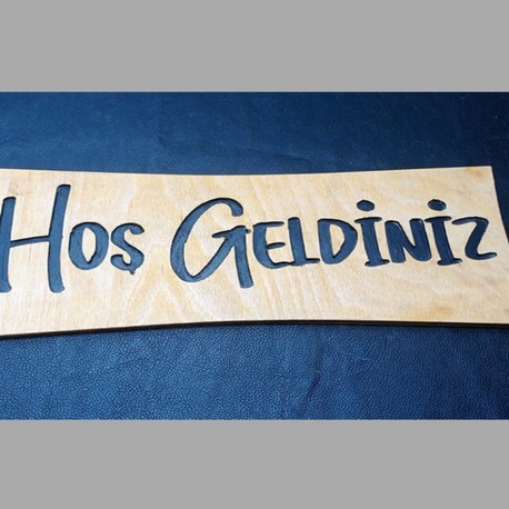 Ahşap Hoş Geldiniz Tabelası