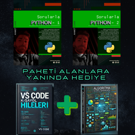 Sorularla Python E-Kitap Paketi(Hediyeli)