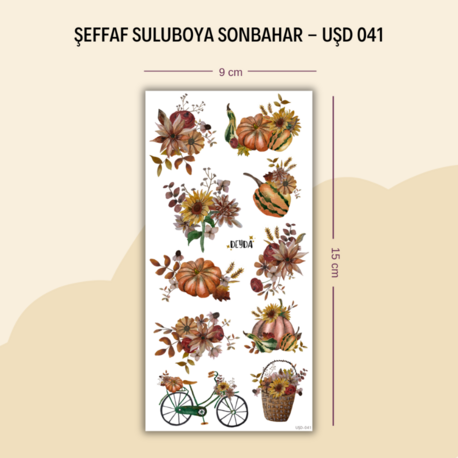 UŞD-041 Suluboya Yapraklar Sticker