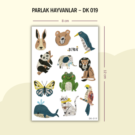 DK-019 Hayvanlar Sticker