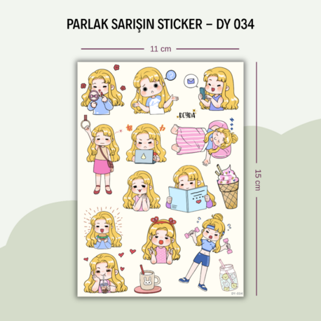 DY-034 Sarışın Sticker