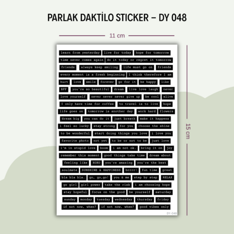 DY-048 Daktilo Sticker