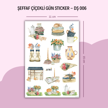 DŞ-006 Çiçekli Gün Sticker