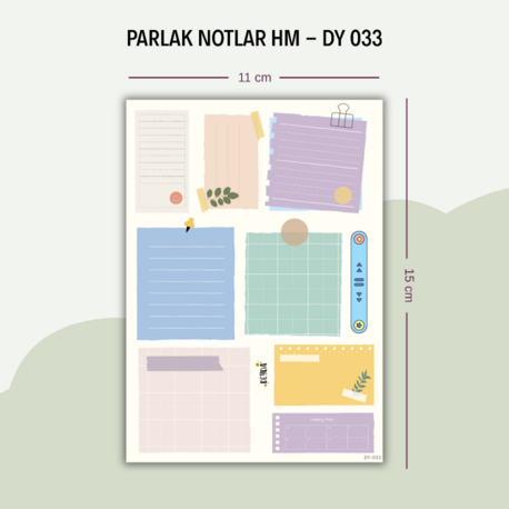 DY-033 Notlar HM Sticker