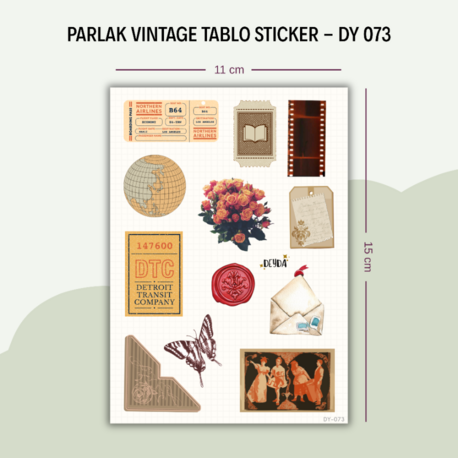 DY-073 Vintage Tablo Sticker