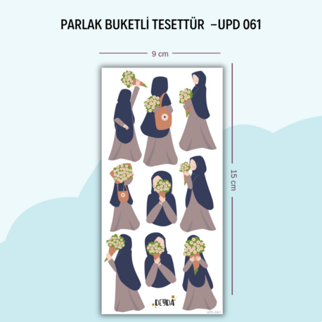 UPD-061 Buketli Tesettür Sticker 