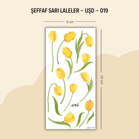 UŞD-019 Sarı Laleler Sticker