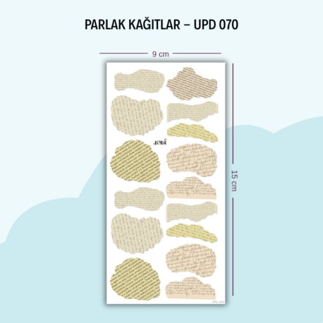 UPD-070 Kağıtlar Sticker