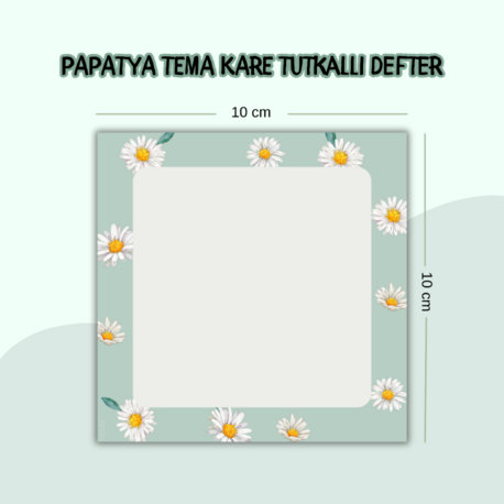 Papatya Tasarımlı Tutkallı Defter