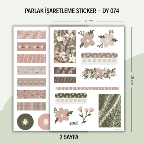 DY-074 İşaretleme Sticker 2 Sayfa