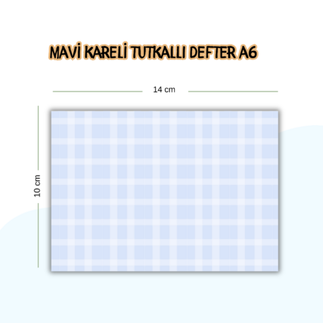 Mavi Kareli Tutkallı Defter