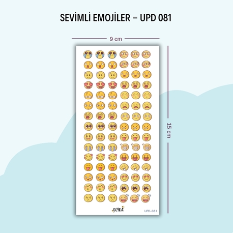 UPD-071 Sevimli Emojiler Parlak Sticker