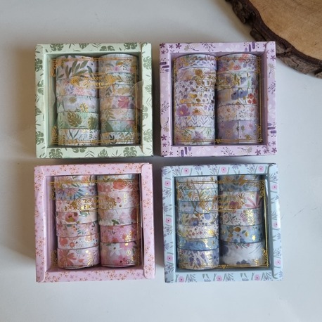 Washi Tape Çiçek Desenli Bantlar