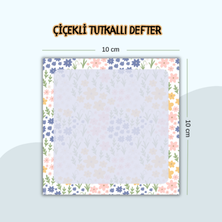 Çiçekli Tutkallı Defter