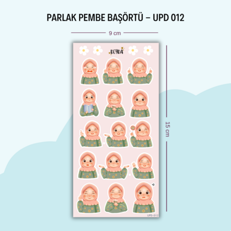 UPD-012 Pembe Tesettür Sticker