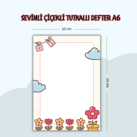 Çiçekli Tutkallı Defter