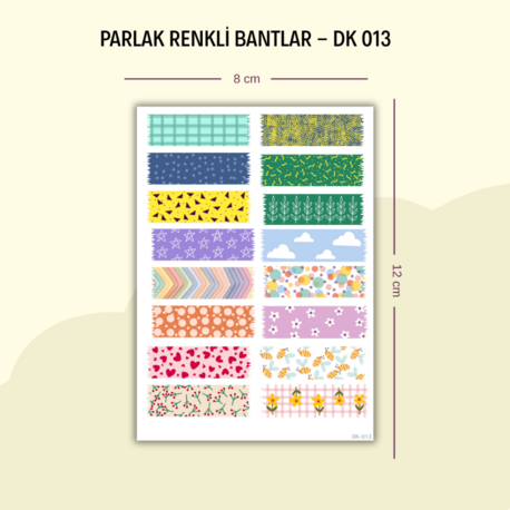 DK-013 Renkli Bantlar Sticker