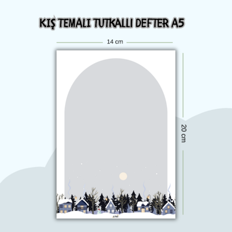 Kış Temalı Tutkallı Defter