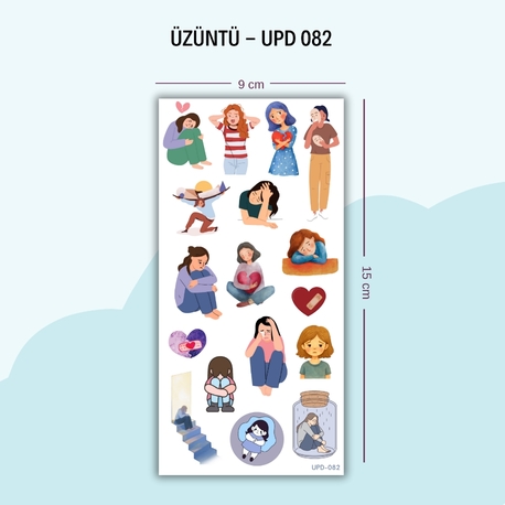 UŞD-082 Üzüntü Parlak Sticker