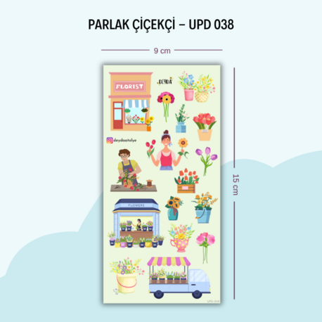UPD-038 Çiçekçi Sticker