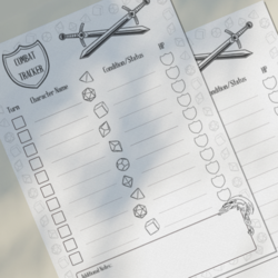 Combat Tracking Pad - Yazdırılabilir Pdf