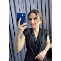 Siyah Alttan Zıbınlı Bodysuit Premium Kalite