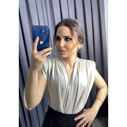 Bej Alttan Zıbınlı Bodysuit Premium Kalite