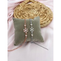 KAR TANESİ BİLEKLİK (ROSE-SİLVER)