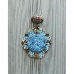 Otantik swarovski taşlı kolye gümüş...
