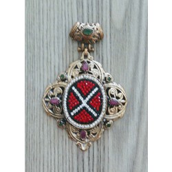 Otantik swarovski taşlı kolye gümüş...