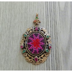 Otantik swarovski taşlı kolye gümüş...