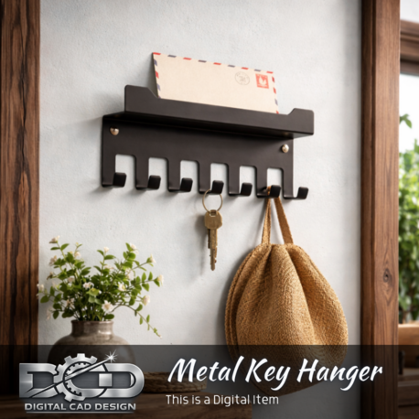 Industrial Style Key Hanger, DXF Laser Cutting File