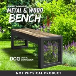 Outdoor Bench Build Plans and DXF File For Laser Cutting File
