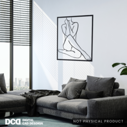 Metal Wall Art, DXF File for Laser Cutting, Woman Body Wall Decor, Minimalist Art, Woman Silhouettes