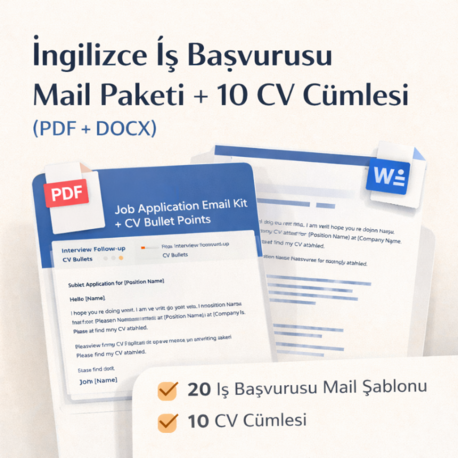 İngilizce İş Başvurusu Mail Paketi + 10 CV Cümlesi