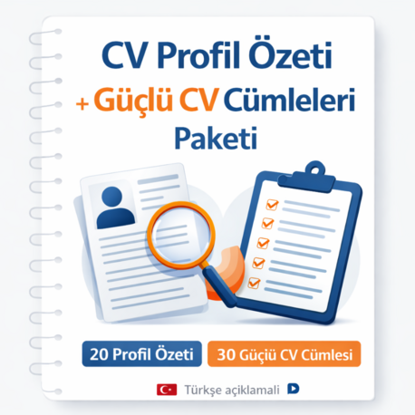 CV Profil Özeti + Güçlü CV Cümleleri Paketi