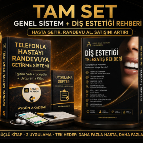 Tam Set — Telefonda Hastayı Randevuya Getirme Sistemi + Diş Estetiği Rehberi