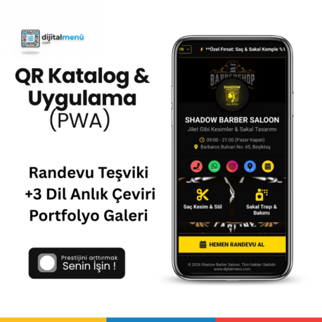 Kuaför & Hizmet Şablonu ( Randevularınızı Arttıracak SPA) 