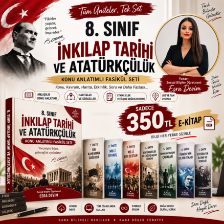 Esra Hoca Akademi Dijital Kütüphanesi | 8. Sınıf İnkılap Tarihi ve Atatürkçülük