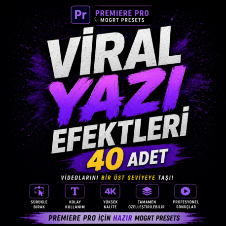 VİRAL YAZI ANİMASYONLARI 40 ADET