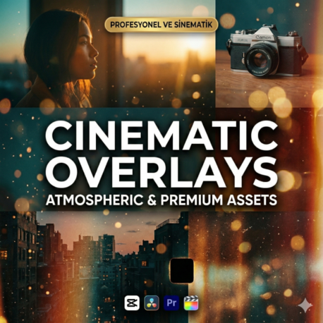 12 Premium Cinematic Overlays Paketi | 5 Video + 7 JPG Doku Seti