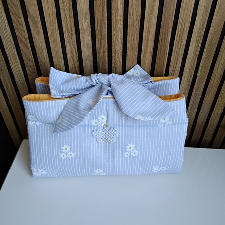 Çiçek Desenli & İnci Detaylı Kumaş Organizer