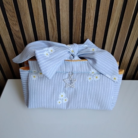 Çiçek Desenli & İnci Detaylı Kumaş Organizer
